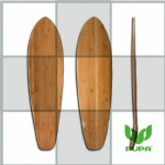 35.9*8.75 inch Kicktail Bamboo longboard deck