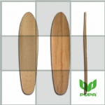 38.2*8.2 inch Kicktail Bamboo longboard deck