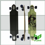 41*9.2 inch drop through maple longboard Complete
