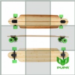 41*9.5 inch drop through bamboo longboard