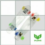 22 inch transparent plastic Cruiser Skateboard