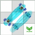 22 inch transparent plastic Cruiser Skateboard