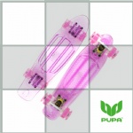 22 inch transparent plastic Cruiser Skateboard