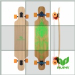42.8*9 inch bamboo&fiberglass freeride longboard