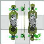 43*10 inch freeride longboard with colored bamboo veneer