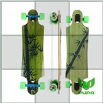 41*9.5 inch freeride longboard with colored bamboo veneer