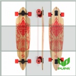 42*9.5 inch freeride longboard with bamboo veneer