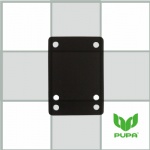 1mm Black Skateboard Riser Pad