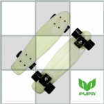 22 inch plastic Cruiser Skateboard White
